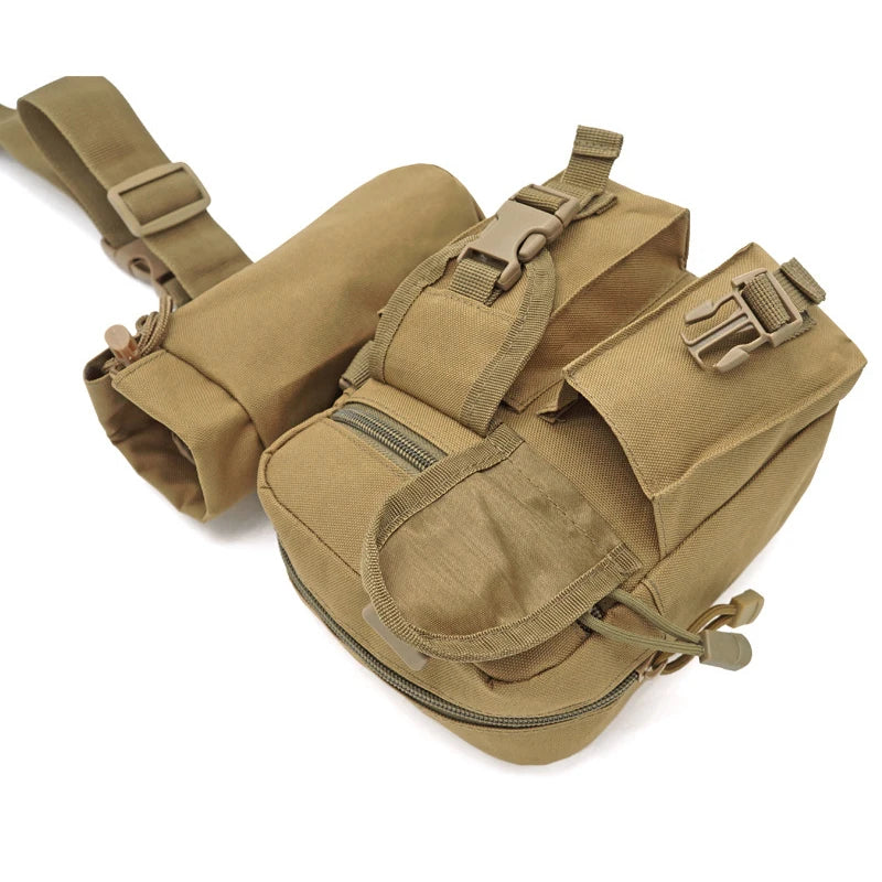 Waterproof Nylon Men Fanny Pack Military Tactical Drop Leg Bag