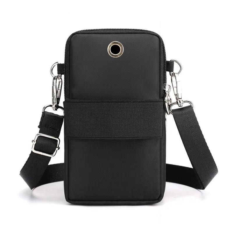 Waterproof Nylon Phone Bag Women's Mini Messenger Crossbody Clutch