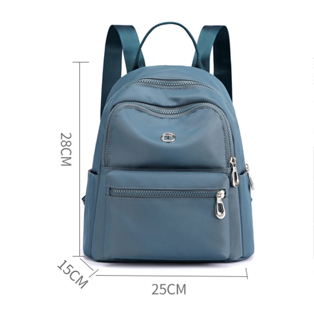 Waterproof Nylon Shoulder School Bags Travel Bagpack Girls Patchwork Backpack