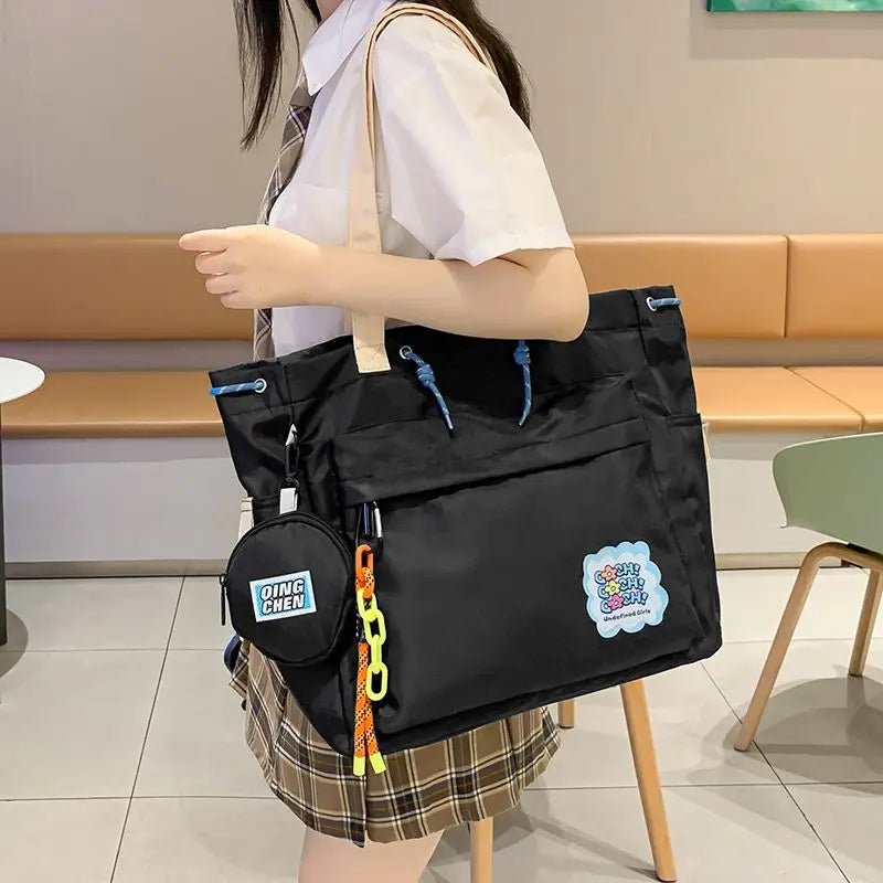 Waterproof Nylon Tote Bag Large Capacity Canvas Bag