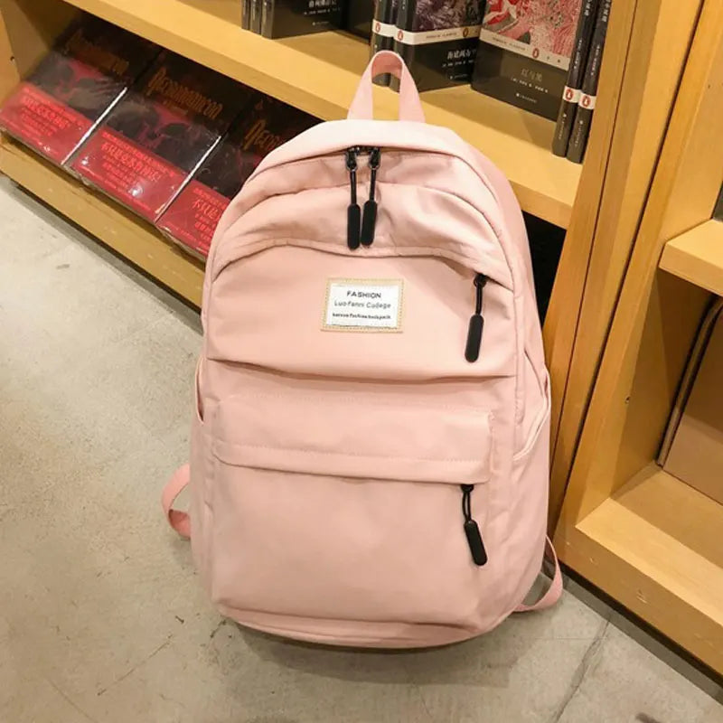 Waterproof Nylon Women Backpack Large Capacity School Bags