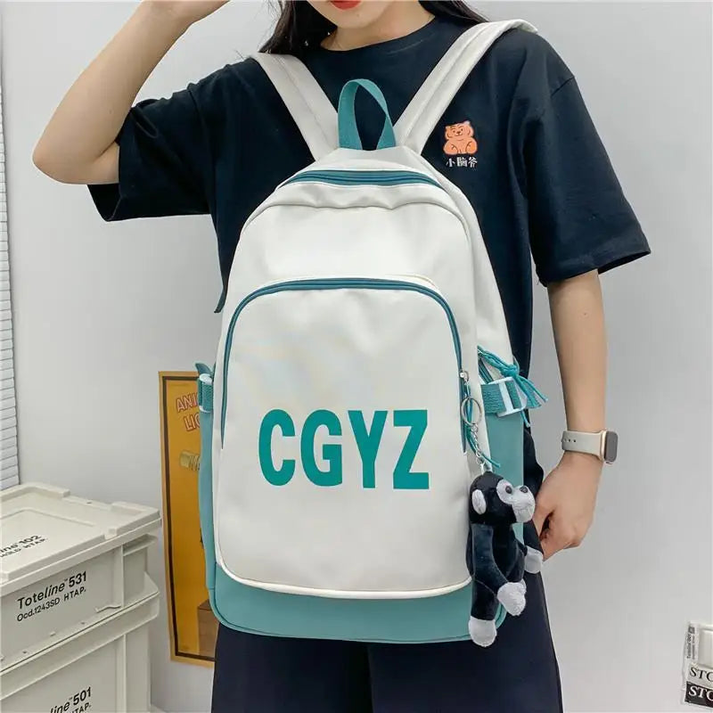 Waterproof Nylon Women Backpack for School