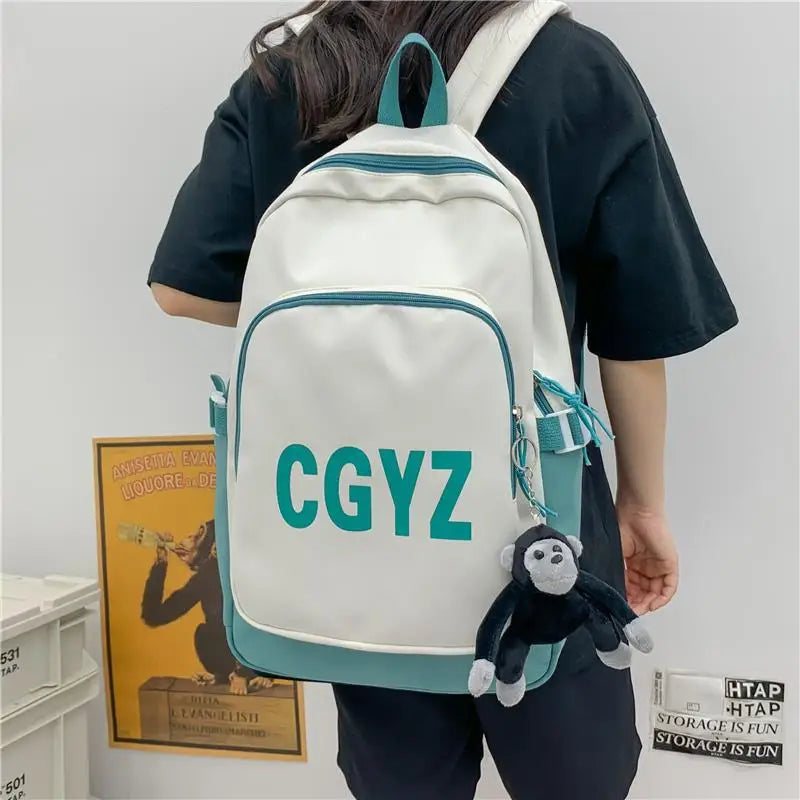 Waterproof Nylon Women Backpack for School