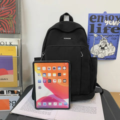 Waterproof Nylon Women Backpack Unisex Multi-pocket Laptop Rucksack