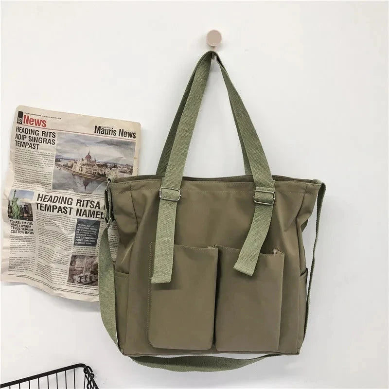 Waterproof Nylon Women Tote Bag Large Capacity Shoulder Bag