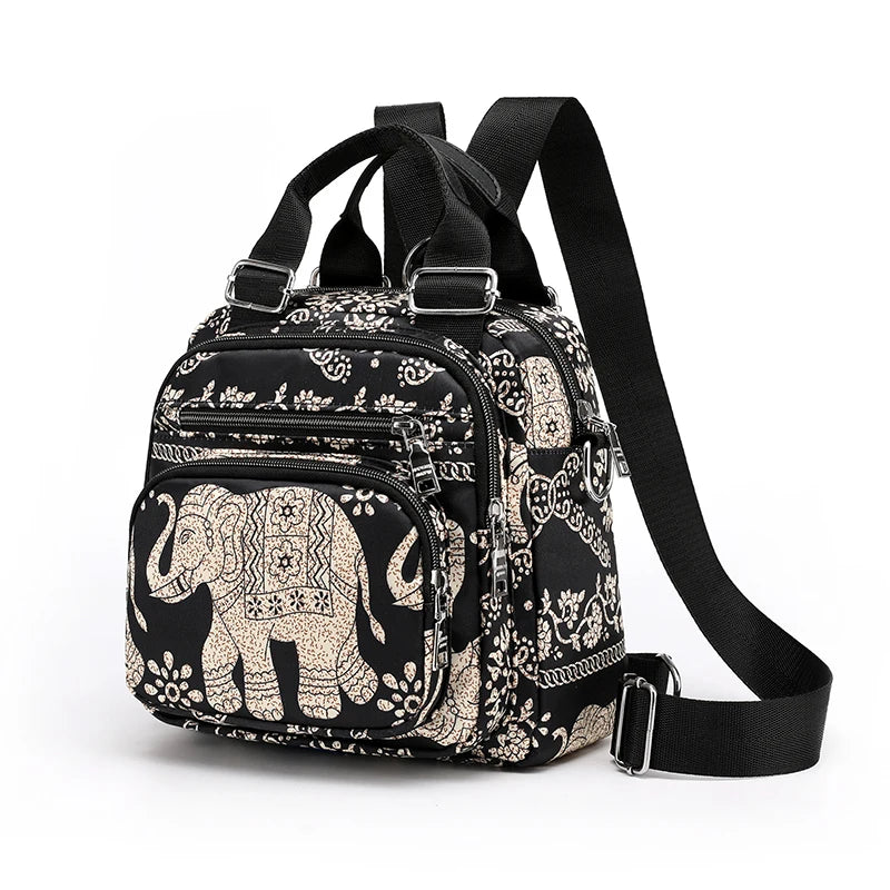 Waterproof Nylon Women Yoga Gym Backpack Striped Shoulder Bag