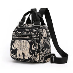 Waterproof Nylon Women Yoga Gym Backpack Striped Shoulder Bag