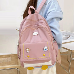 Waterproof Nylon Women Backpack Large Capacity Casual Shoulder Bag