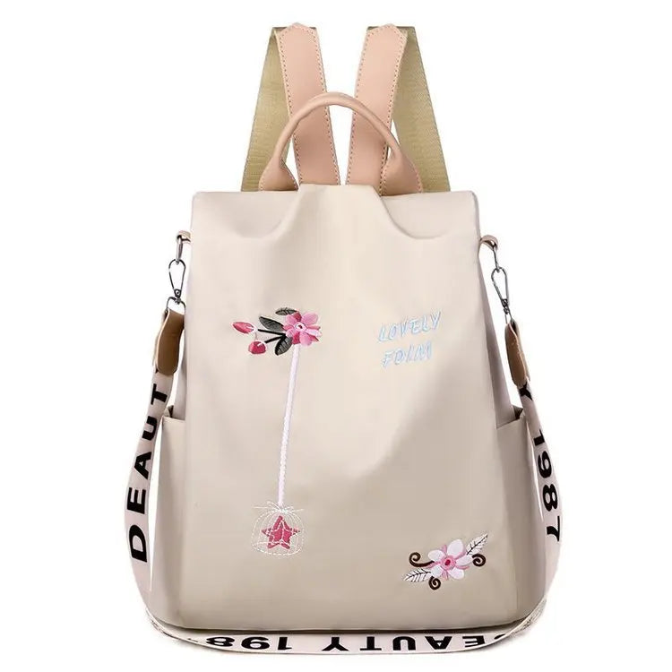 Waterproof Oxford Women Backpack Anti-theft School Bag High Capacity
