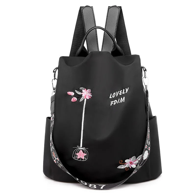 Waterproof Oxford Women Backpack Anti-theft School Bag High Capacity