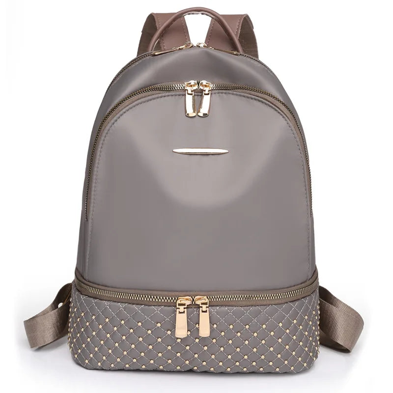 Waterproof Oxford Women Backpack big capacity Rivet Schoolbags for Teenage Girls