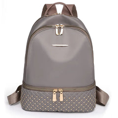 Waterproof Oxford Women Backpack big capacity Rivet Schoolbags for Teenage Girls