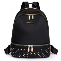 Waterproof Oxford Women Backpack big capacity Rivet Schoolbags for Teenage Girls