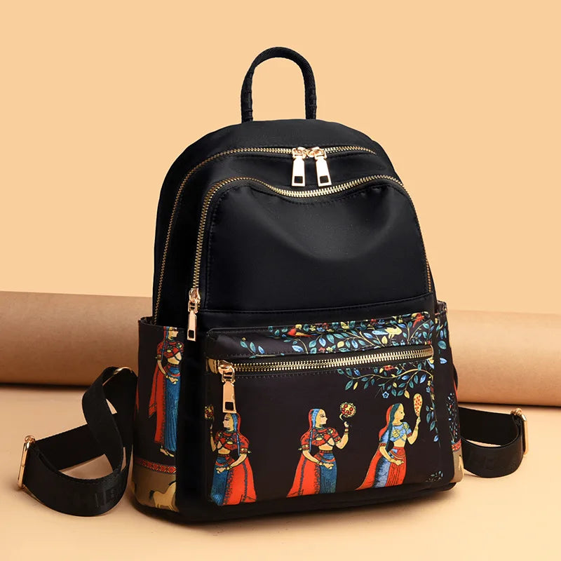 Waterproof Oxford Women's Travel Backpack Middle-aged and Elderly