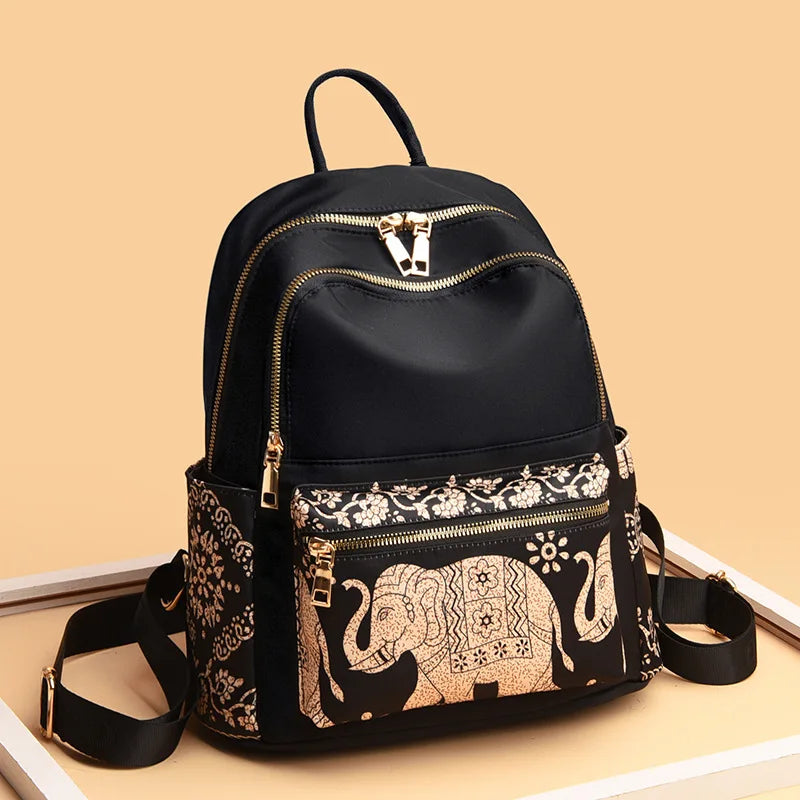 Waterproof Oxford Women's Travel Backpack Middle-aged and Elderly
