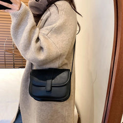 Waterproof PU Leather Women Bag Magnetic Button Shoulder Bag Solid Handbag Mini