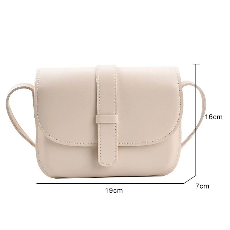 Waterproof PU Leather Women Bag Magnetic Button Shoulder Bag Solid Handbag Mini