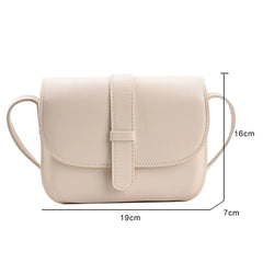 Waterproof PU Leather Women Bag Magnetic Button Shoulder Bag Solid Handbag Mini