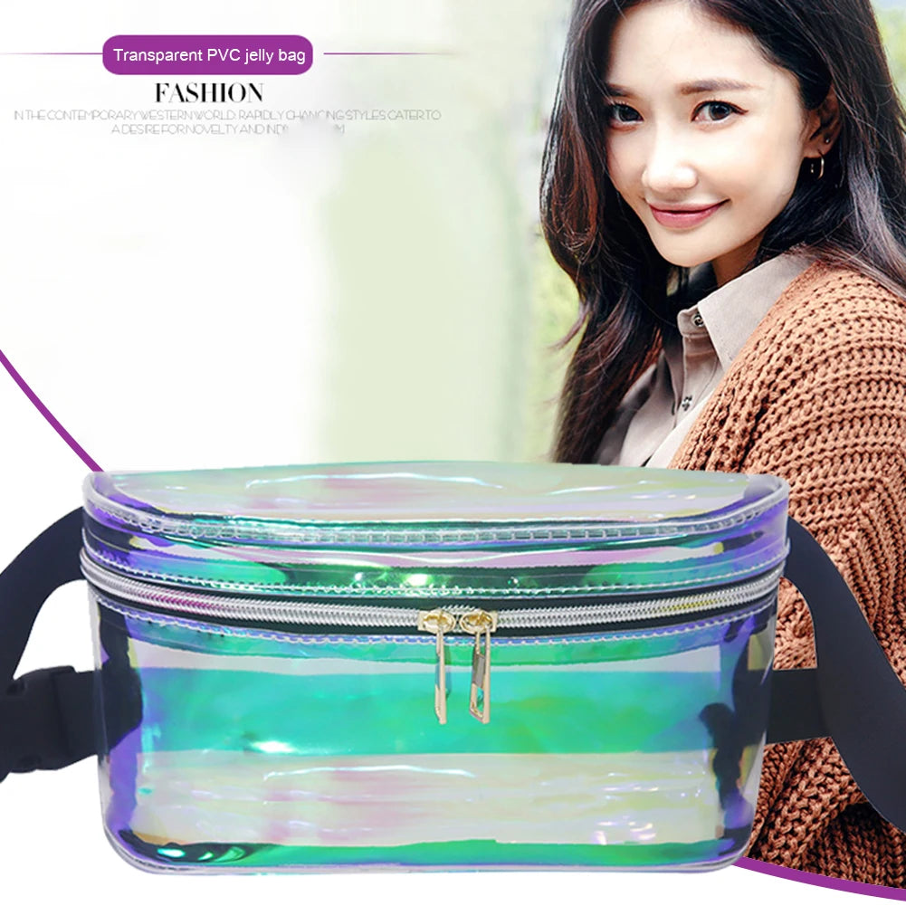 Waterproof PVC Pockets Novelty Girls Pochete Waist Bag
