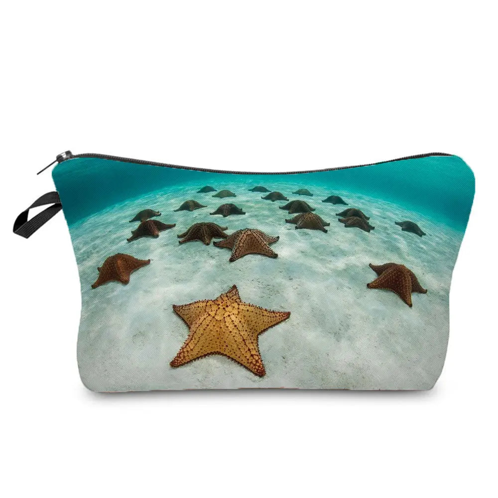 Waterproof Starfish Cosmetic Organizer Bag Portable Makeup Bag