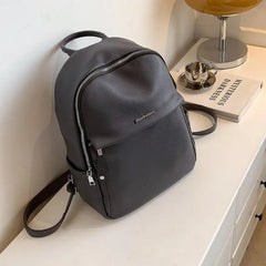 Waterproof Pu Women Backpack Travel Bag Schoolbag for Teenage Girls