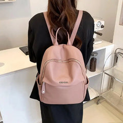 Waterproof Pu Women Backpack Travel Bag Schoolbag for Teenage Girls