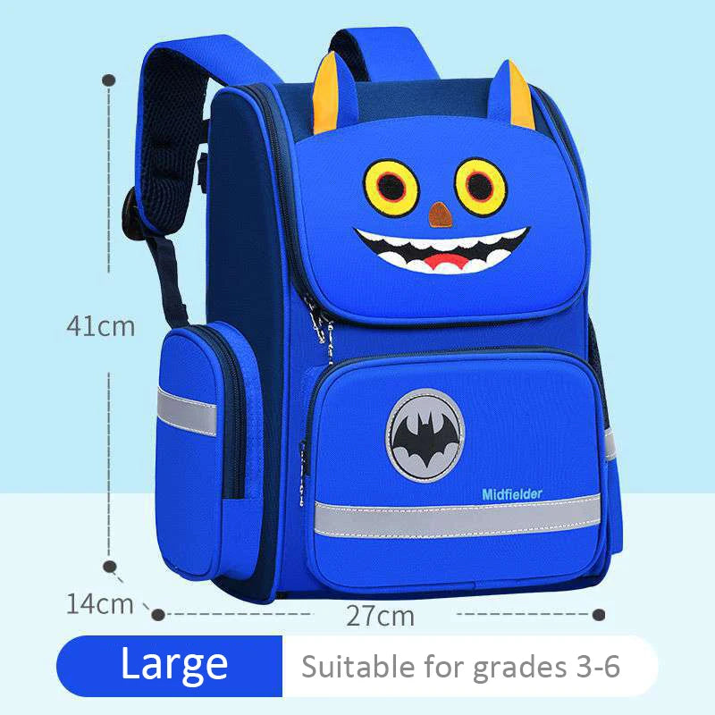 Waterproof Cartoon School Backpack for 6-12 Years Kids