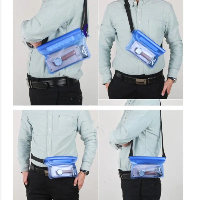 Waterproof Diving Swimming Waist Bag PVC Sports Pack Storage Phone Bag