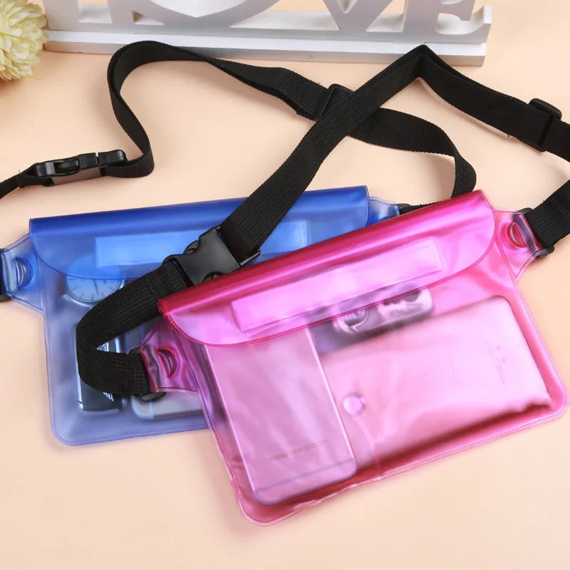 Waterproof Diving Swimming Waist Bag PVC Sports Pack Storage Phone Bag