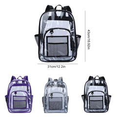 Waterproof Transparent Shoulder Bag with Side Pockets
