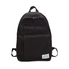 Waterproof Solid Nylon Women Backpack Multiple Zip Pocket Travel Backpack