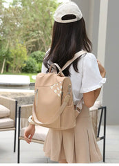 Waterproof Flower Print Teenage Student Backpack