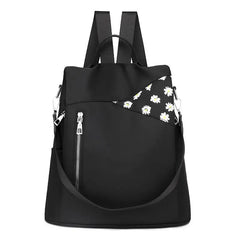 Waterproof Flower Print Teenage Student Backpack