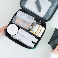Waterproof Canvas Travel Bag Large-capacity Hand-held Makeup Bag