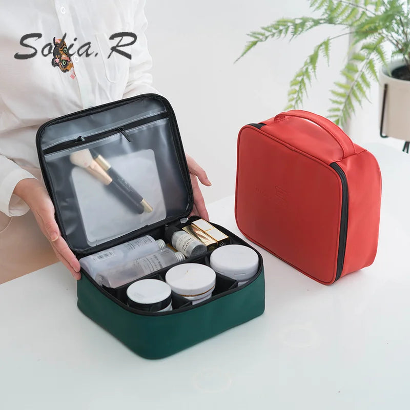 Waterproof Canvas Travel Bag Large-capacity Hand-held Makeup Bag