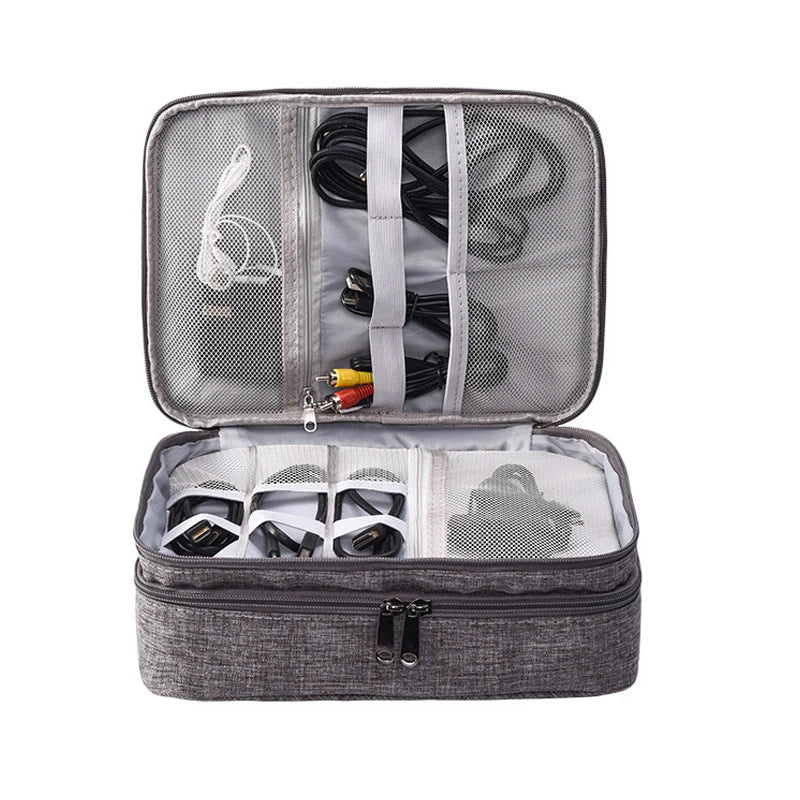 Waterproof Travel Elec. Organizer Bag Double Layer Large Capacity