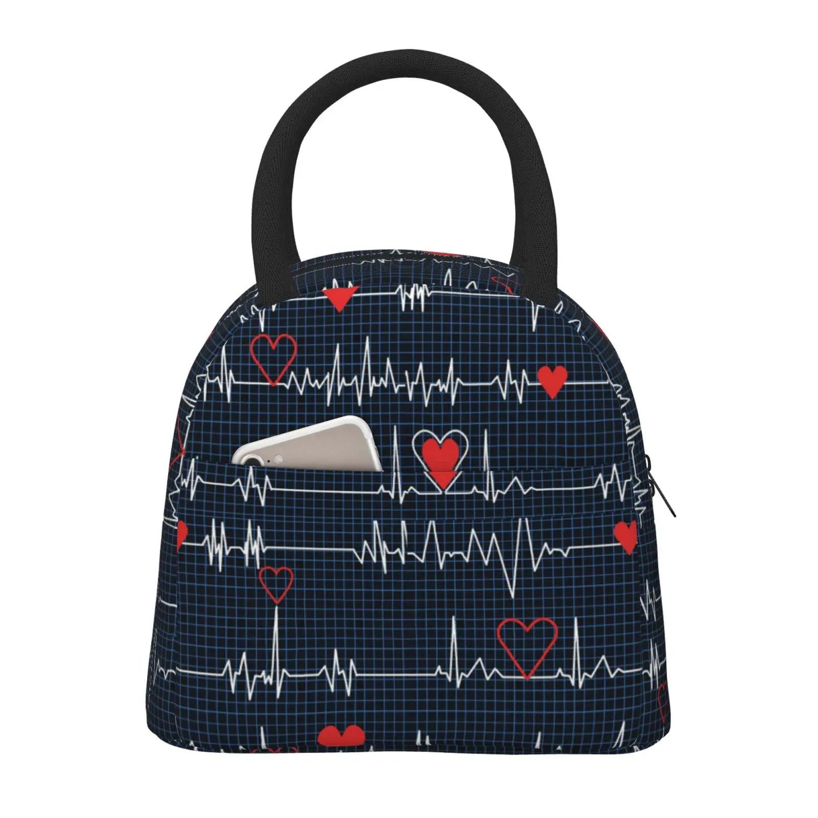 Waterproof Nurse Bag Insulated Lunch Bag with Heart Pattern