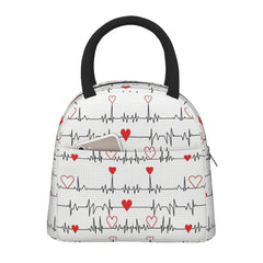 Waterproof Nurse Bag Insulated Lunch Bag with Heart Pattern