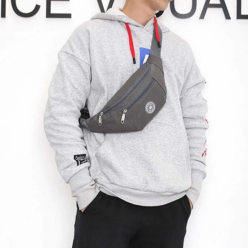 Waterproof Waist Pack Women Belt Bag Travel Men Fanny Pack Hip Bum Canvas
