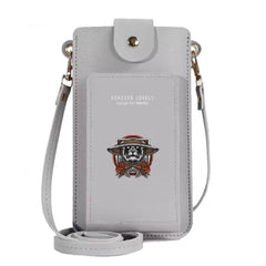 Waterproof Wallets Card Holder Crossbody Bags Samurai Print Purse