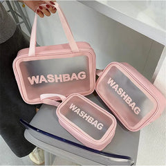 Waterproof Transparent Cosmetic Case Large Capacity Portable Travel Bag