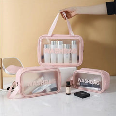 Waterproof Transparent Cosmetic Case Large Capacity Portable Travel Bag