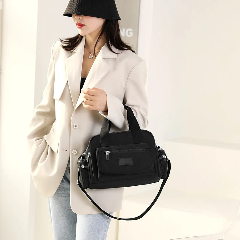Large Capacity Waterproof Nylon Shoulder Bag Handbag