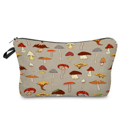 Waterproof Women's Makeup Bag Mushroom Cosmetics Organizer Bag