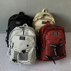 Waterproof Nylon Women Backpack Large Capacity Schoolbag for Teenage Girls