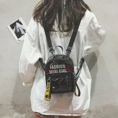 Waterproof Transparent PVC Mini Jelly Backpack Female