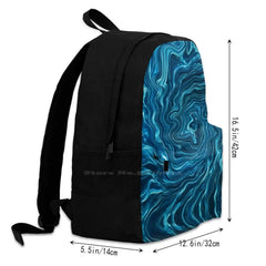 Wavey Plasma Waves Travel Laptop Bagpack Bags