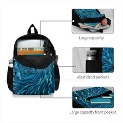 Wavey Plasma Waves Travel Laptop Bagpack Bags