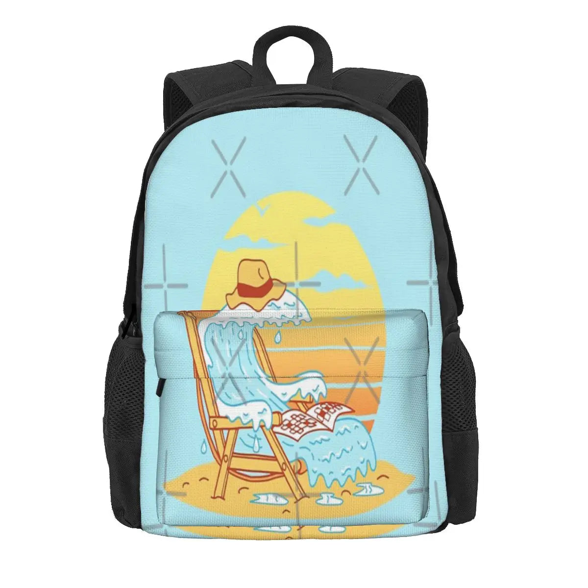Wave On The Beach Travel Backpacks for Men and Women