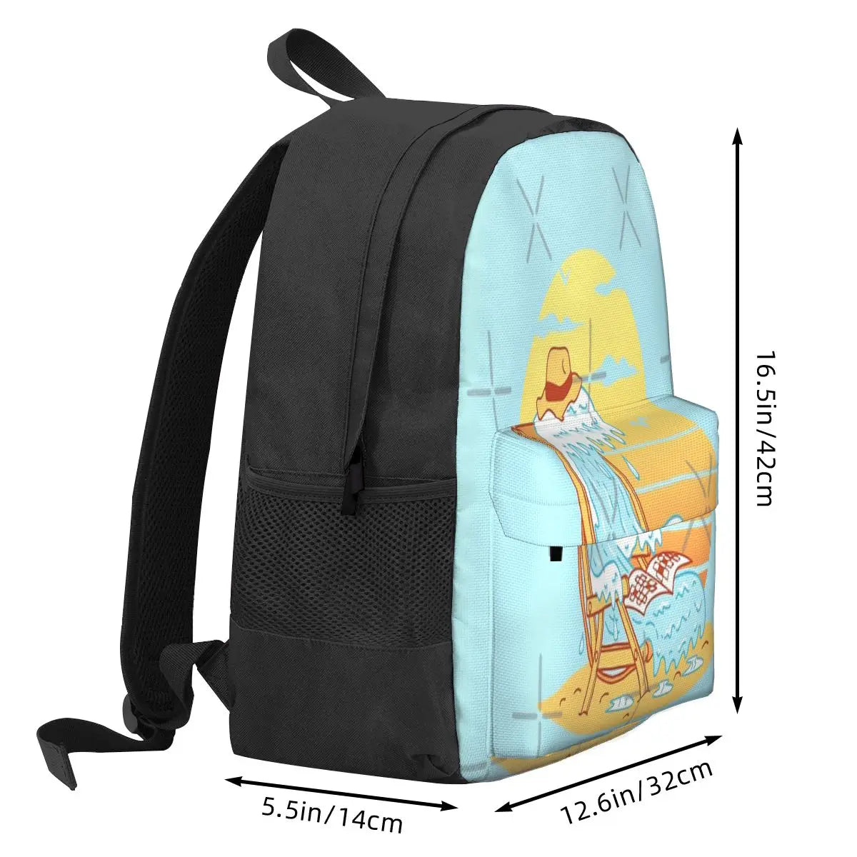 Wave On The Beach Travel Backpacks for Men and Women